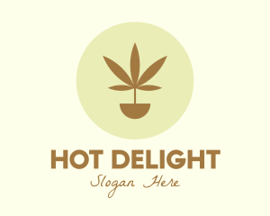 Cannabis Marijuana Plant logo design