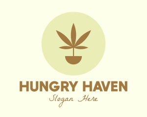 Cannabis Marijuana Plant logo design