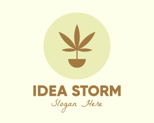 Cannabis Marijuana Plant logo design