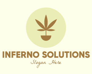 Cannabis Marijuana Plant logo design