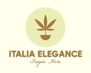 Cannabis Marijuana Plant logo design