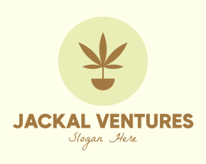 Cannabis Marijuana Plant logo design