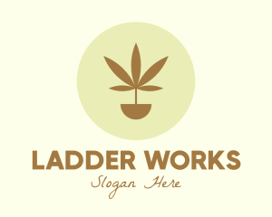 Cannabis Marijuana Plant logo design