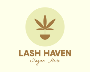 Cannabis Marijuana Plant logo design