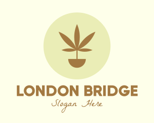 Cannabis Marijuana Plant logo design