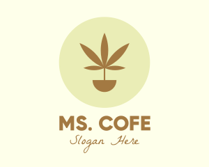 Cannabis Marijuana Plant logo design