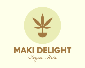 Cannabis Marijuana Plant logo design