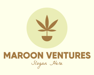 Cannabis Marijuana Plant logo design