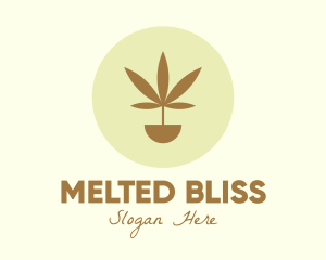 Cannabis Marijuana Plant logo design