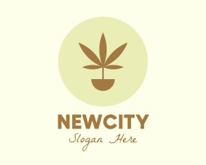 Cannabis Marijuana Plant logo design