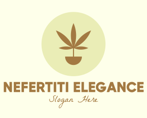 Cannabis Marijuana Plant logo design