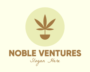 Cannabis Marijuana Plant logo design