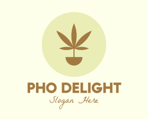 Cannabis Marijuana Plant logo design