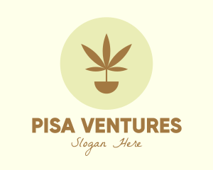 Cannabis Marijuana Plant logo design