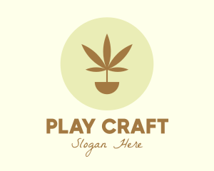 Cannabis Marijuana Plant logo design