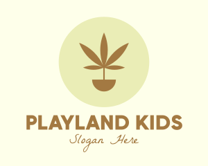 Cannabis Marijuana Plant logo design