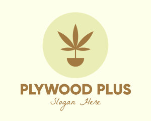 Cannabis Marijuana Plant logo design