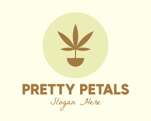 Cannabis Marijuana Plant logo design