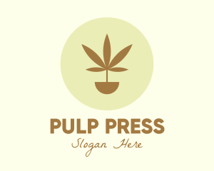 Cannabis Marijuana Plant logo design