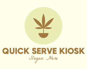 Cannabis Marijuana Plant logo design