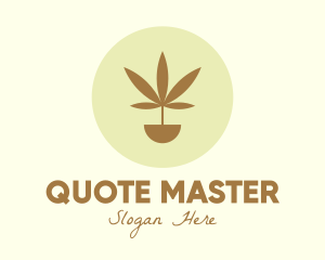 Cannabis Marijuana Plant logo design