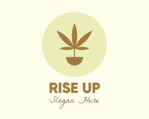 Cannabis Marijuana Plant logo design