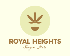 Cannabis Marijuana Plant logo design