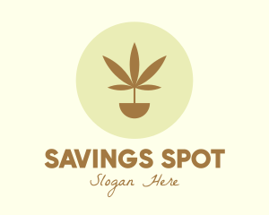 Cannabis Marijuana Plant logo design