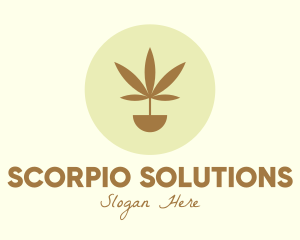 Cannabis Marijuana Plant logo design