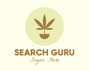 Cannabis Marijuana Plant logo design