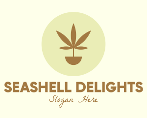 Cannabis Marijuana Plant logo design