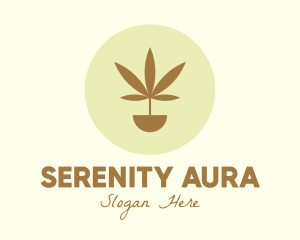 Cannabis Marijuana Plant logo design