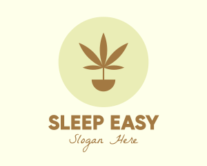 Cannabis Marijuana Plant logo design