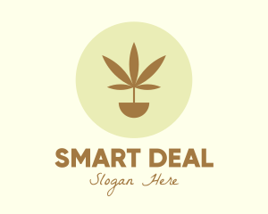 Cannabis Marijuana Plant logo design