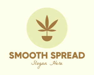 Cannabis Marijuana Plant logo design