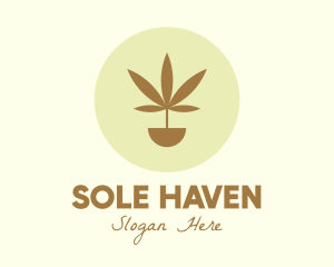 Cannabis Marijuana Plant logo design