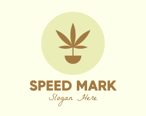 Cannabis Marijuana Plant logo design