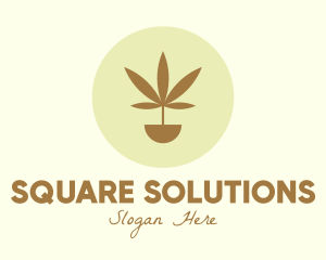 Cannabis Marijuana Plant logo design