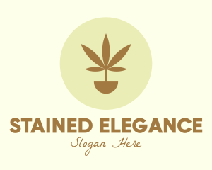 Cannabis Marijuana Plant logo design