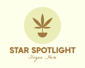 Cannabis Marijuana Plant logo design