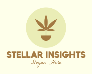 Cannabis Marijuana Plant logo design