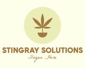 Cannabis Marijuana Plant logo design