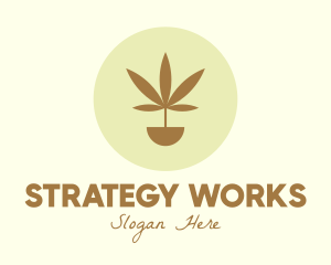 Cannabis Marijuana Plant logo design