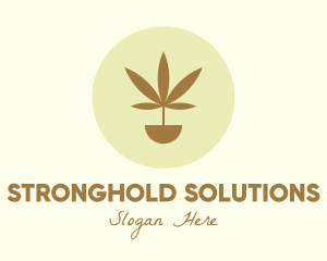 Cannabis Marijuana Plant logo design