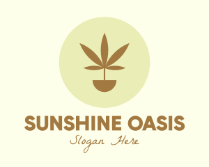 Cannabis Marijuana Plant logo design