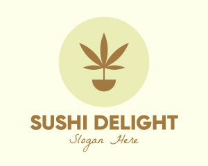 Cannabis Marijuana Plant logo design