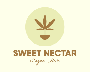 Cannabis Marijuana Plant logo design