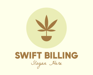 Cannabis Marijuana Plant logo design