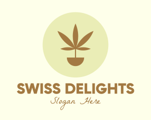 Cannabis Marijuana Plant logo design