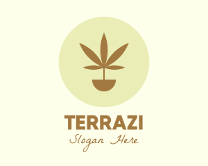 Cannabis Marijuana Plant logo design